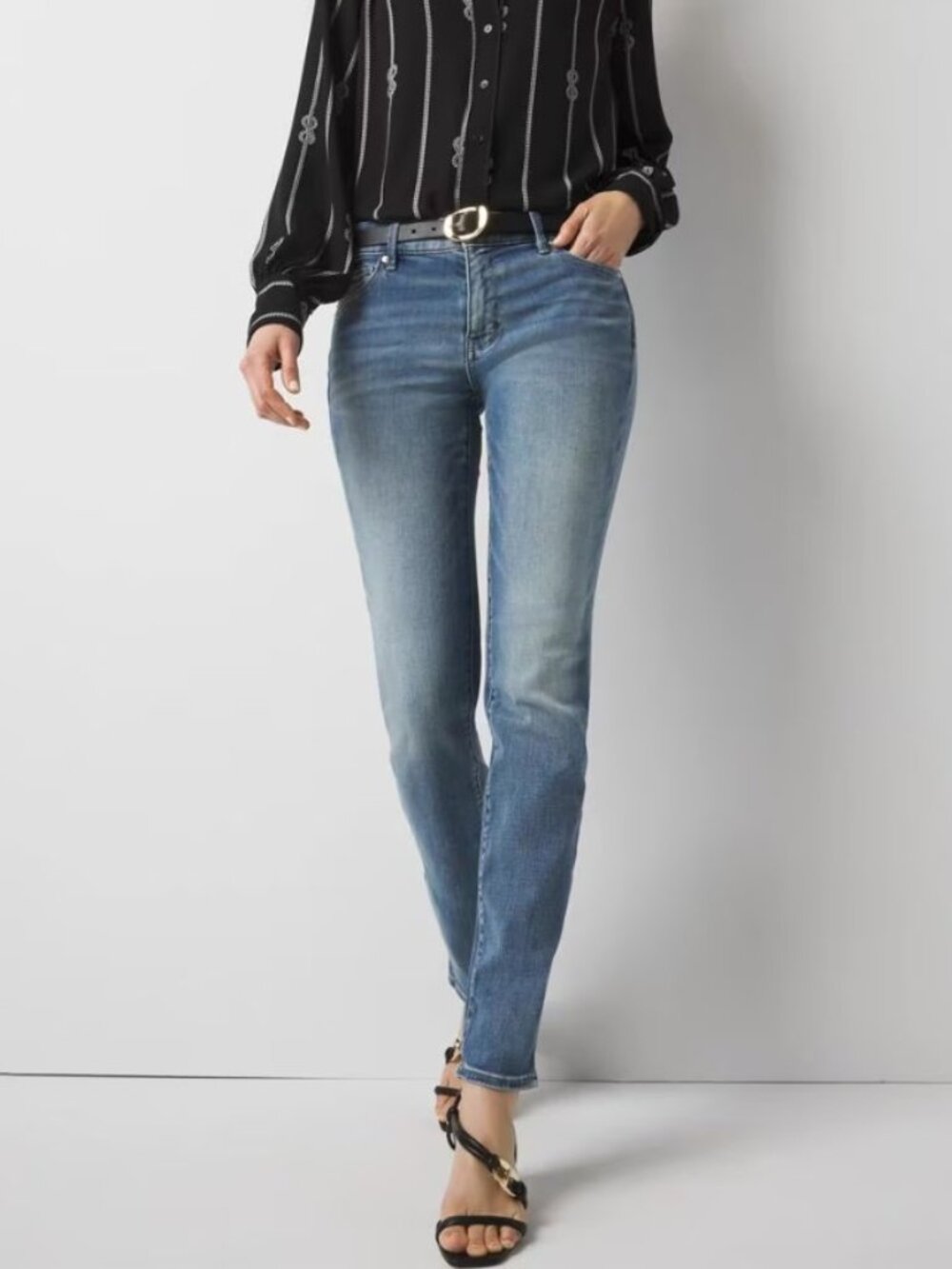 WHBM Mid-Rise Slim Everyday Soft Jeans, Size 2, Like New